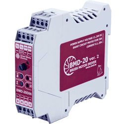 Brush DC motor controller BMD‑20DIN ver.2
