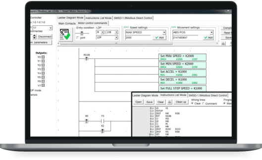 Software for programmable stepper motor controller