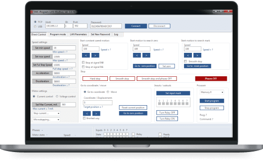 Software for stepper motor controller
