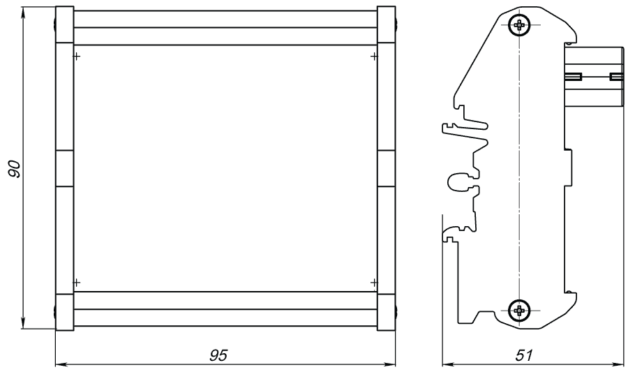 Dimensions of stepper motor driver SMD-1.6 carrier kit