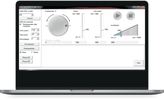 Software for stepper motor